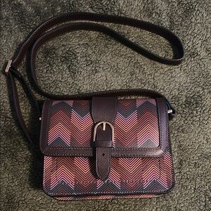 Fossil Chevron Patterned Women's Bag